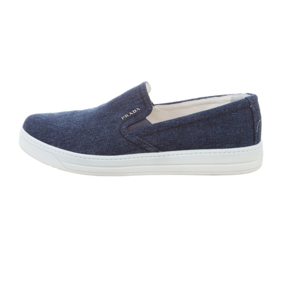 Prada Sport DENIM SLIP ON SNEAKERS - Picture 3 of 9